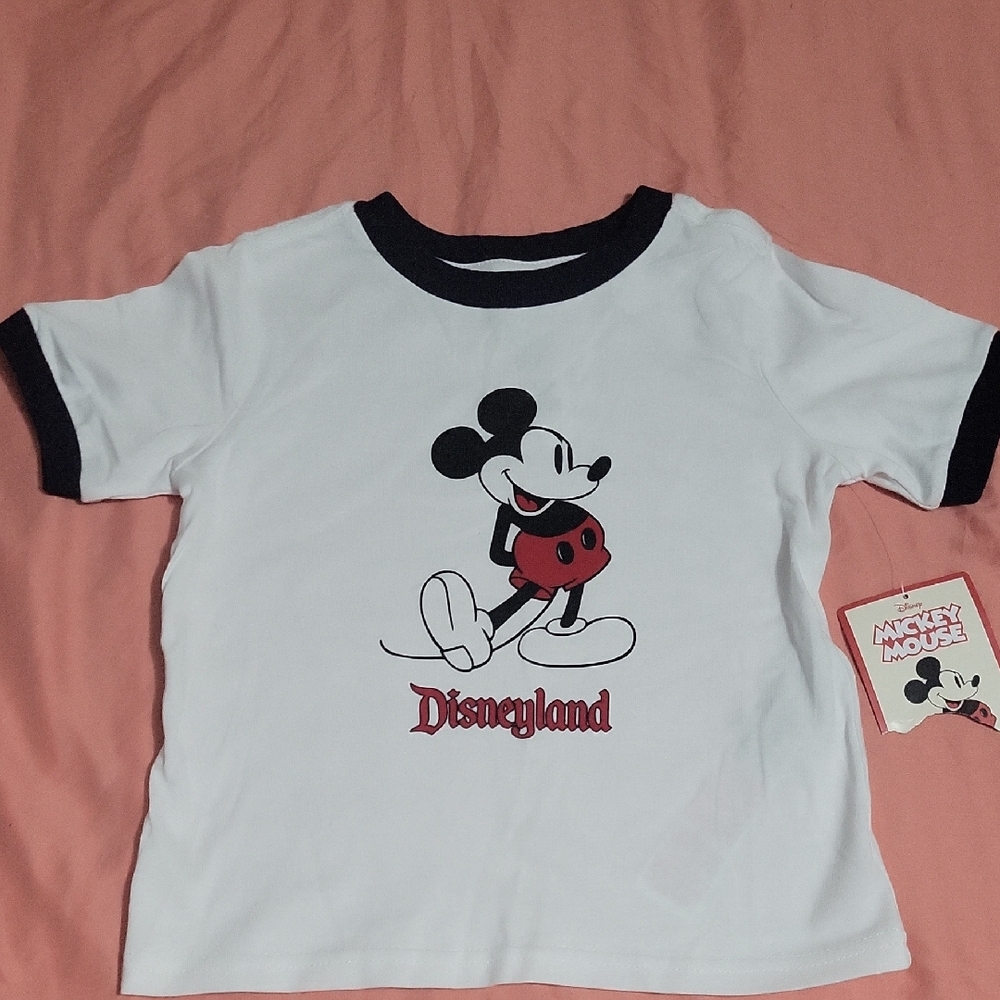 Disney Mickey Mouse Short Sleeve Tee White and Black